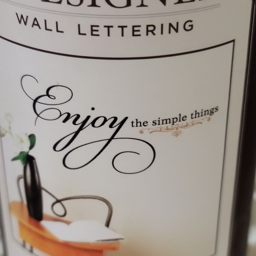 DCWV HOME Rub-On Removeable Vinyl Wall Lettering